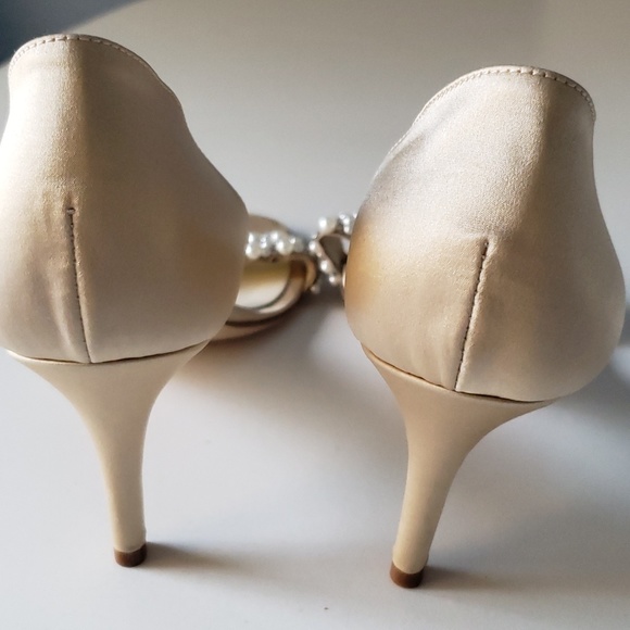 Anthropologie X BHLDN Oyster Bed D'orsay Heels - Picture 8 of 8